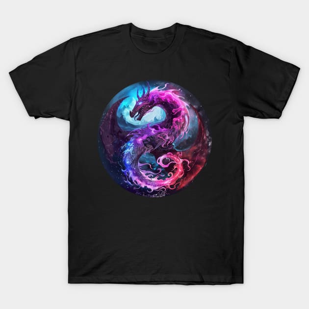 Lunar Guardian: Moonlit Dragon Crest T-Shirt by SupportTrooper